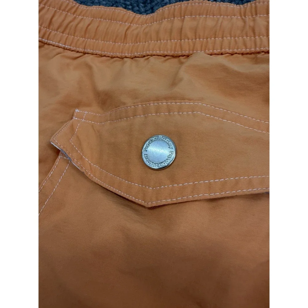Psycho Bunny Men's Large Swim Trunks Shorts Orange Lined